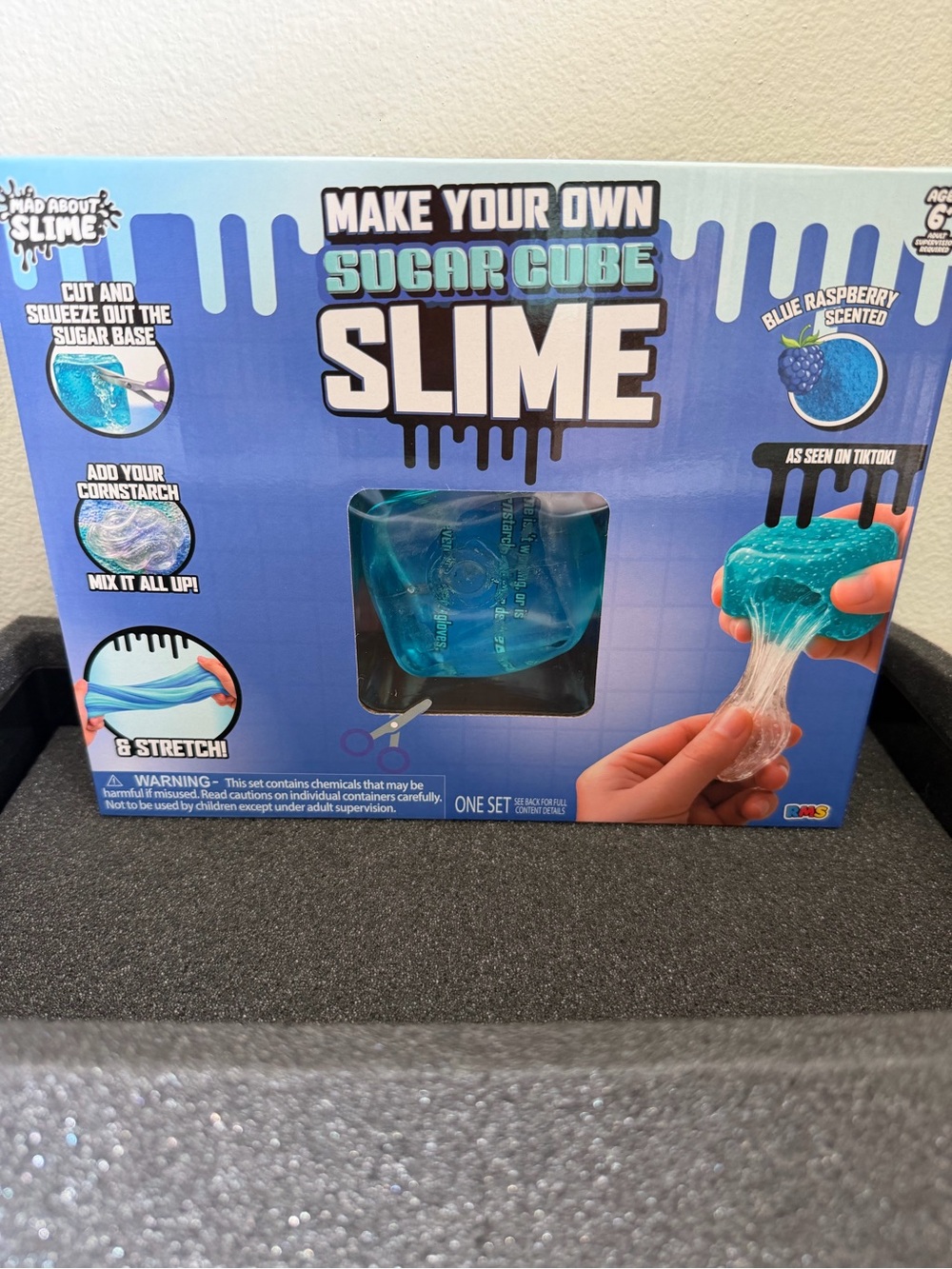 RMS Official Blueberry Scented Make Your Own NeeDoh Sugar Cube Slime Kit Squishy
